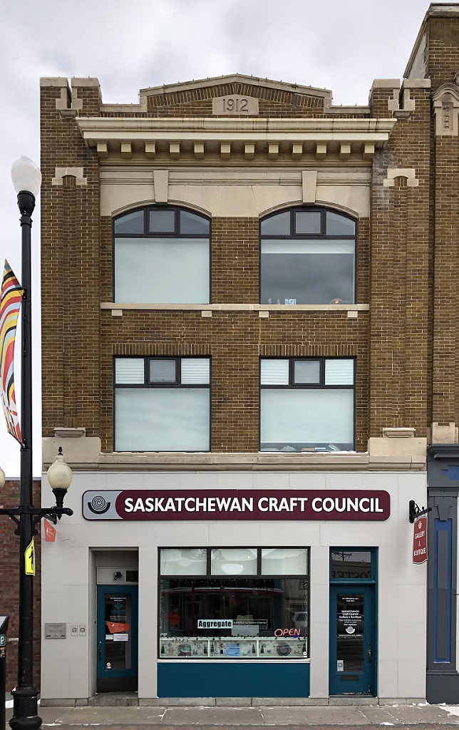 SCC Gallery located on the main floor of the Saskatchewan Craft Council building